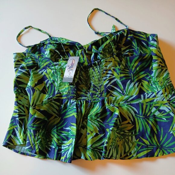 NWT SOFIA Vergara Tropical Peplum Top Women's 3XL - Picture 7 of 7